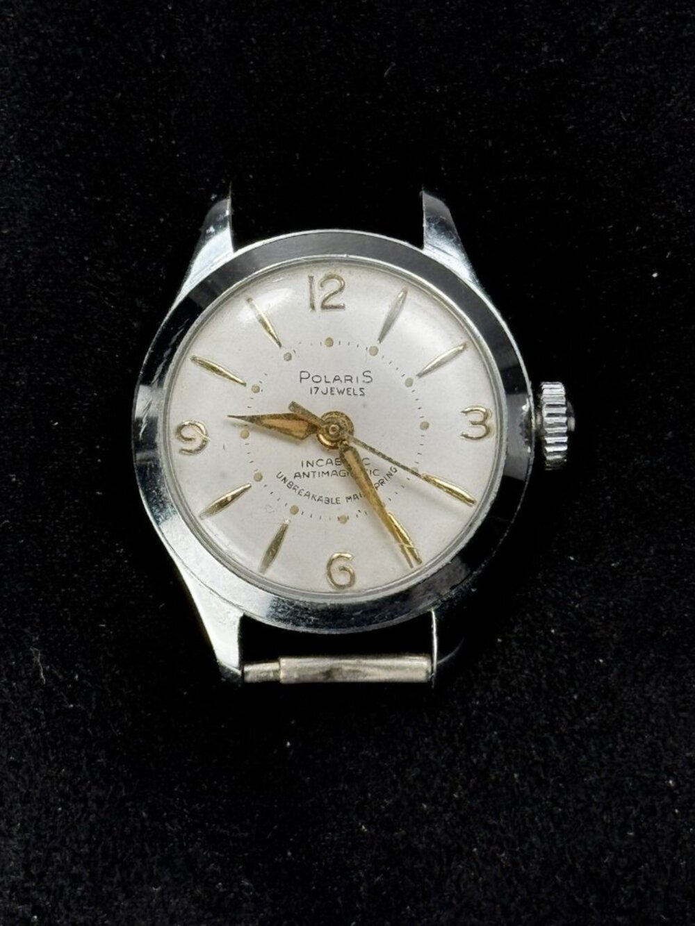 Vintage Polarus Swiss Watch 17 Jewels Incabloc Manual Wind EFFEM Meyer 1950s
